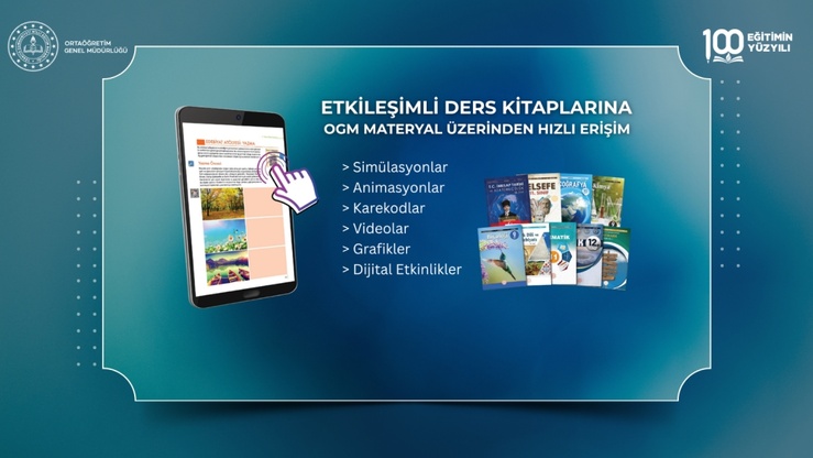 Etkileşimli Ders Kitaplarına OGM Materyal Üzerinden Hızlı Erişim İmkânı Getirildi