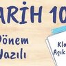 2025-2026 Eğitim – Öğretim Yılı 10. Sınıf Tarih Dersi 1. Dönem 1. Yazılı Sınavı Cevap Anahtarı